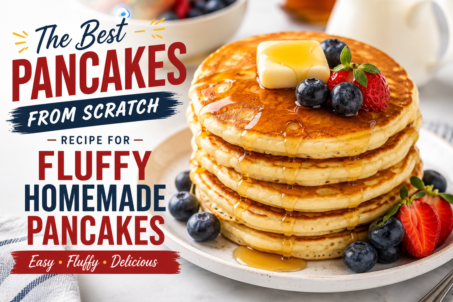 The Best Pancakes From Scratch Recipe for Fluffy Homemade Pancakes