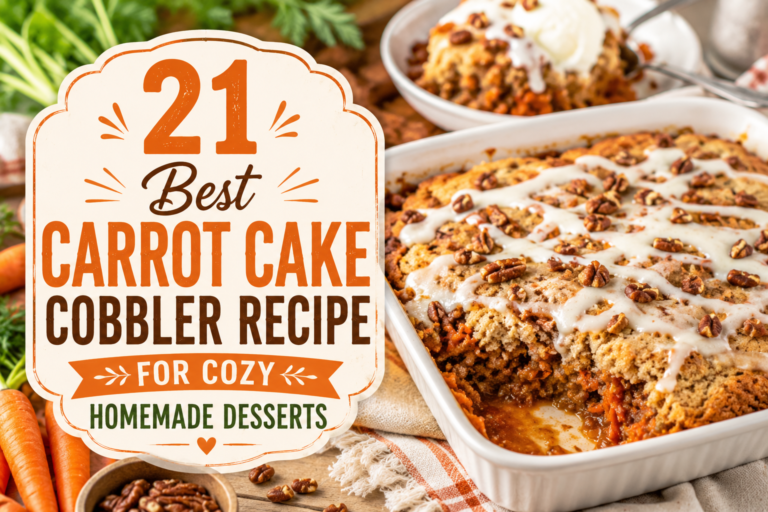 21 Best Carrot Cake Cobbler Recipes for Cozy Homemade Desserts