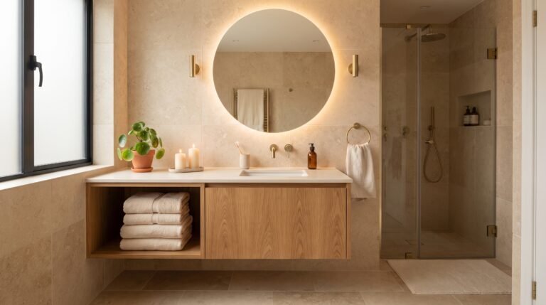 17 Warm Beige Bathroom Ideas for a Calm, Luxury Spa Look
